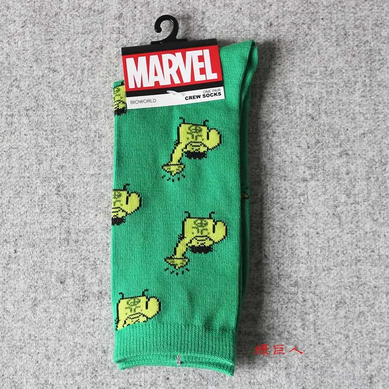 Hot Sale Comics Hero General Socks cartoon Iron Man Captain America Knee-High Warm Stitching pattern Antiskid Casual men Sock