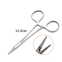 12 5cm reinforced stainless steel needle holder cosmetic plastic insert suture needle holder clamp