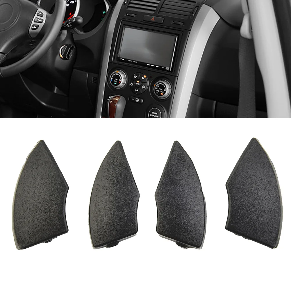 

4X Fiat 500 Radio Cd Button Buttons Black Trim Mould Cover Removal High-quality Materials Car Interior Accessories