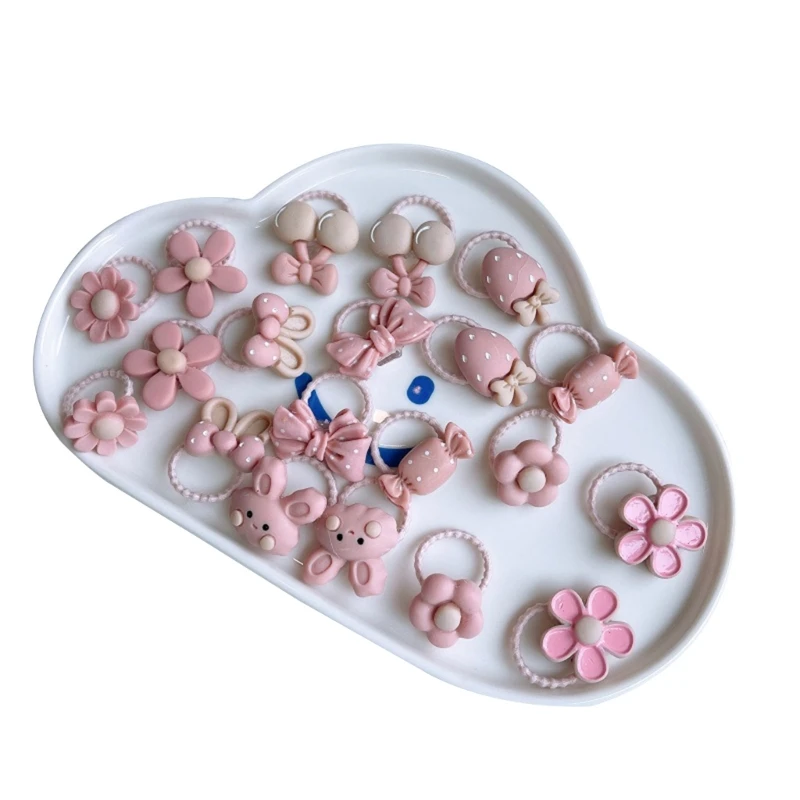 

20pcs Bow-Knot Hair Ties Bow Scrunchies Kids Girls Elastic Rubber Bands