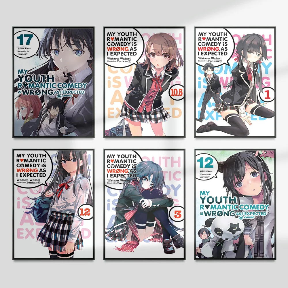 Моя Молодежная романтическая комедия не та как я ожидал плакат японское аниме