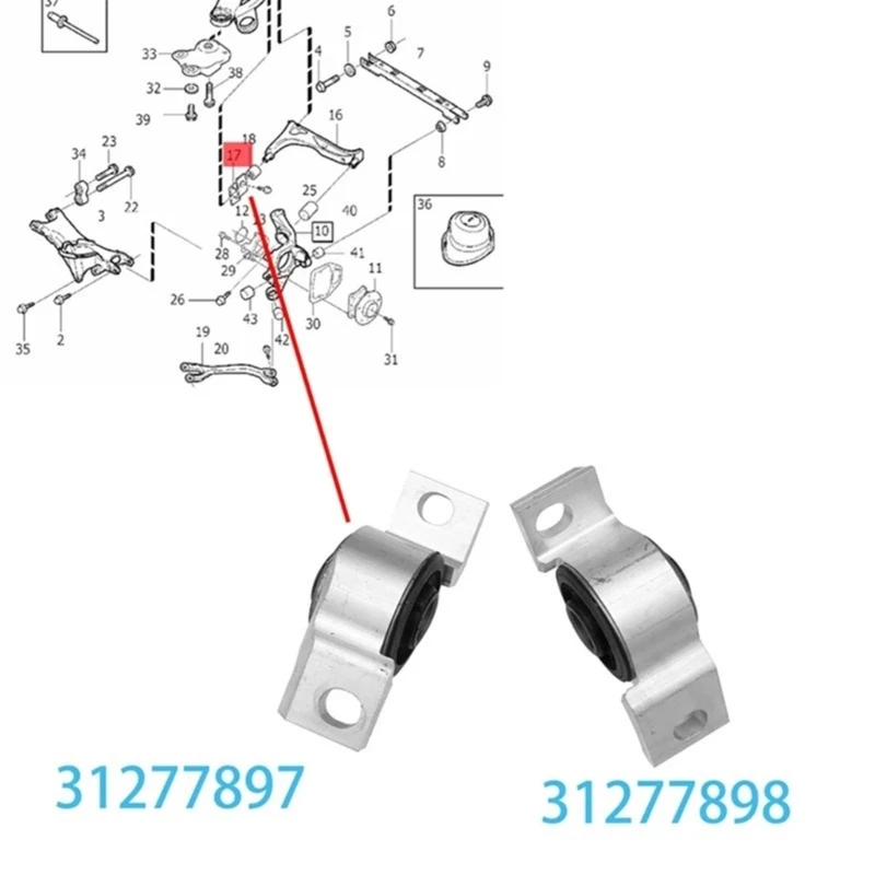 На 2003-2016 годы 31277897 31277898 Втулки поддержки задней подвески втулка повышает
