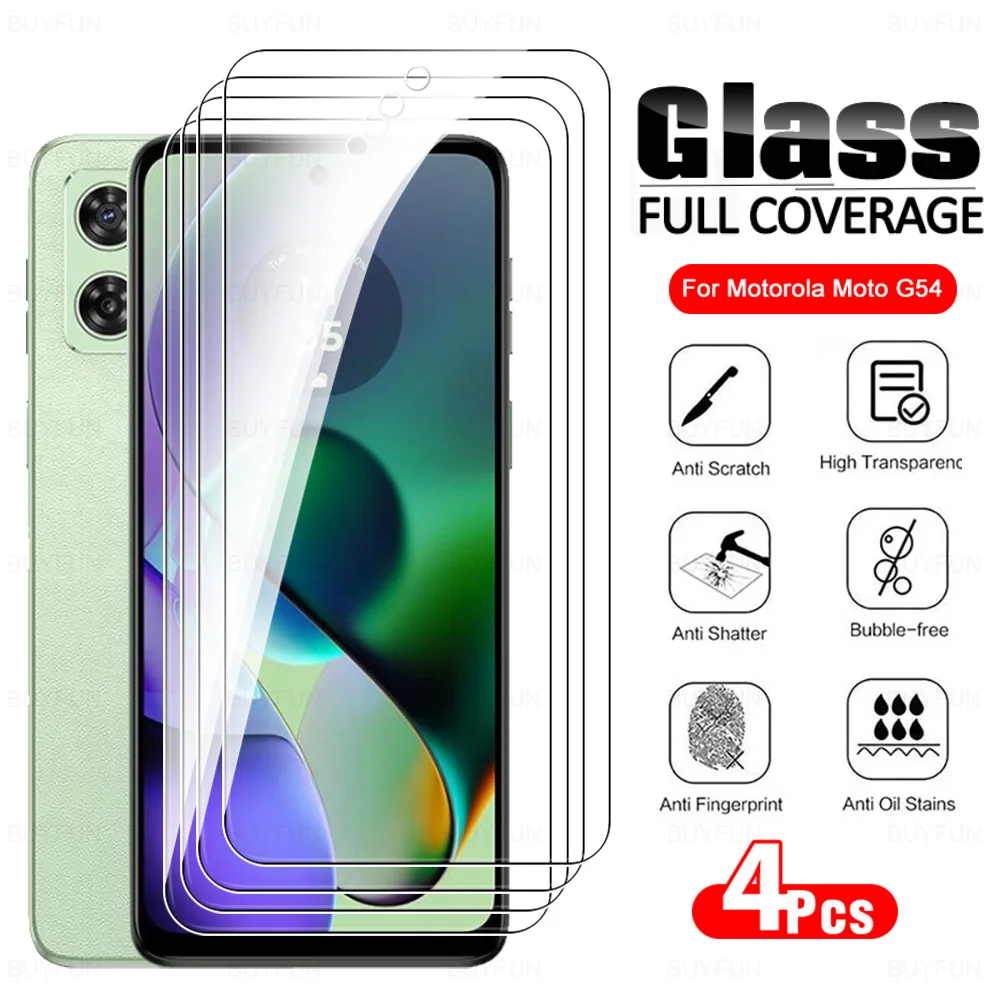 Защитное стекло для Motorola Moto G54/G14/G34/G84 4 шт.