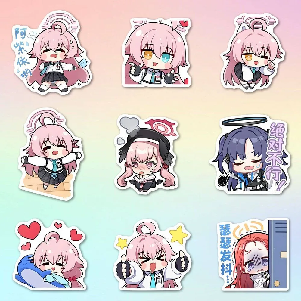 64 шт. аниме синий архив Tenndou U наклейки для девочек ноутбука гитары телефона Lage