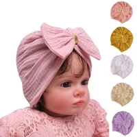 newborn baby bowknot hat indian bonnet beanies warm hats hair accessory for baby girls infants toddlers little kids