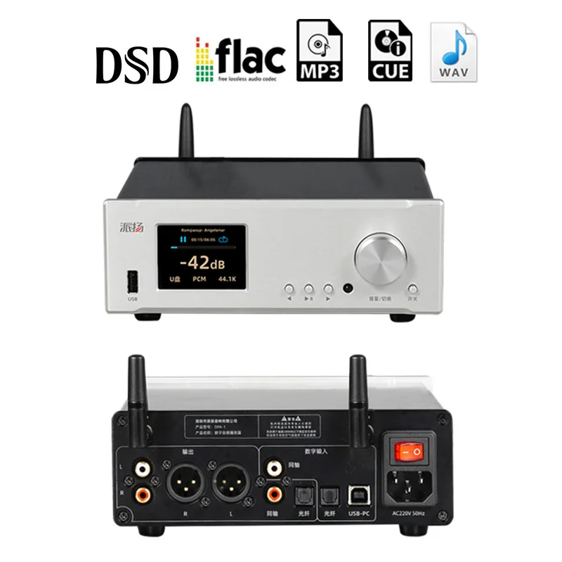 Цифровой музыкальный плеер Dual ESS9038Q2M DAC QCC3040 Bluetooth 5 0 HIFI проигрыватель DSD512 PCM768K 32BIT