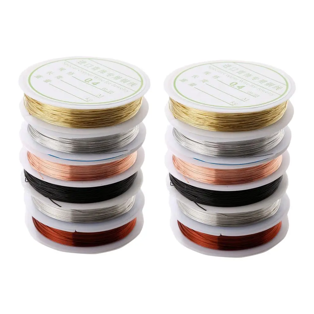 

Copper Wire, Bright, 0.04mm Diameter (Pack of Multi Colors)