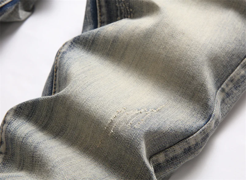 Men's Colorful Graffiti Printed Jeans Y2K Colorful Slim Fit Tapered Elastic Casual Pants Fashion Street Clothing Small Foot Pant