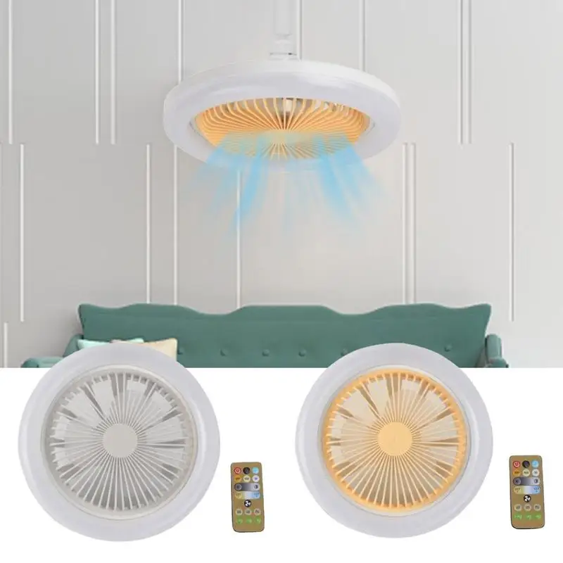 

Ceiling Fans With Remote Control and Light 30W LED Lamp Fan Smart Silent Ceiling Fan For Sitting Room Bedroom E27 Converter Base