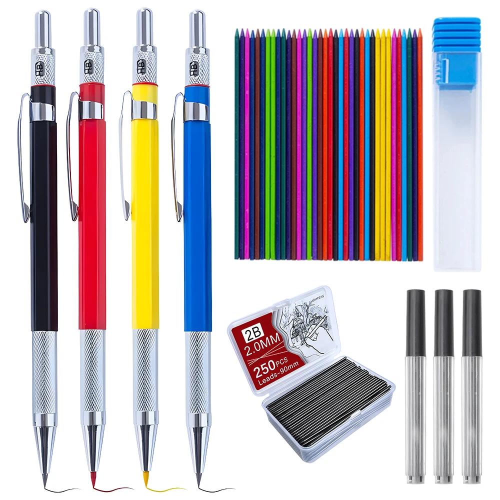 Механические карандаши 2 мм цветной графит свинец рисунок живопись эскиз