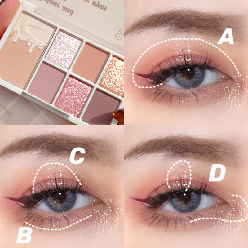 

Палитра теней для век высокой пигментированной матовой и мерцающей красочной палитры теней для век для девушек и женщин палитра теней для в...