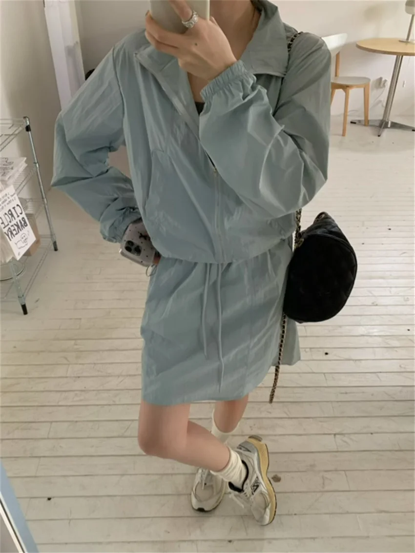 Женские дорожные повседневные Костюмы PLAMTEE 2024 Модные свободные солнцезащитные