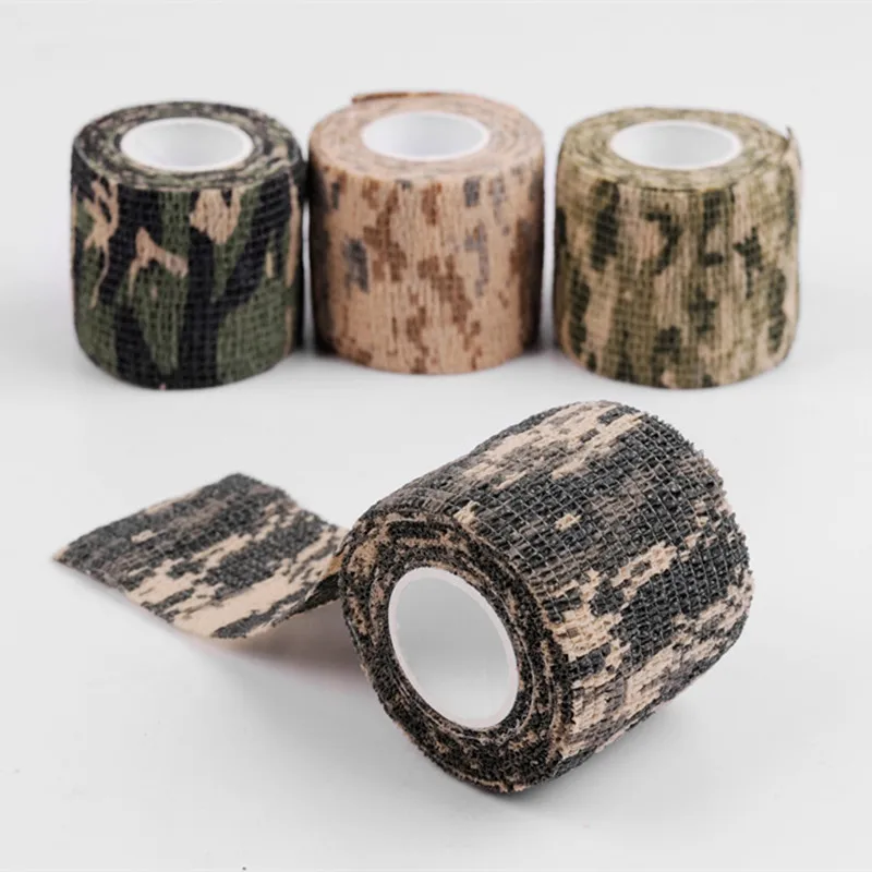 Multi-functional Camo Tape Non-woven Self-adhesive Camouflage Hunting Paintball Airsoft Rifle Waterproof Non-Slip Stealth Tape