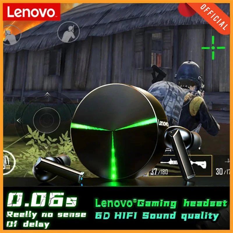 

Игровые наушники Lenovo GM1, TWS наушники с микрофоном, с поддержкой Bluetooth, с низкой задержкой до 60 мс, для PUBG