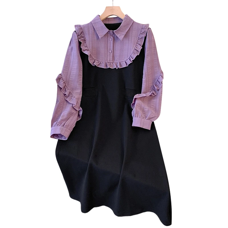 EHQAXIN 2024 осенне-зимнее новое женское платье модное корейское с