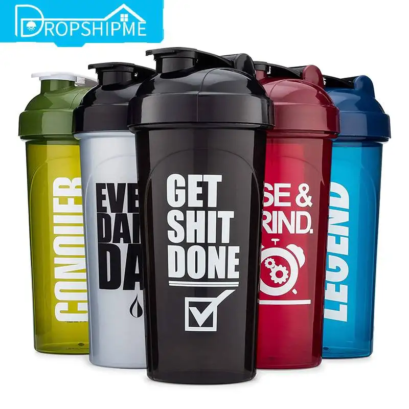 Dropshipme 700ml Plastic Shaker Portable Protein Bottle Gym Shakers Food Grade Sport Fitness Drink Cups Large Capacity Mug