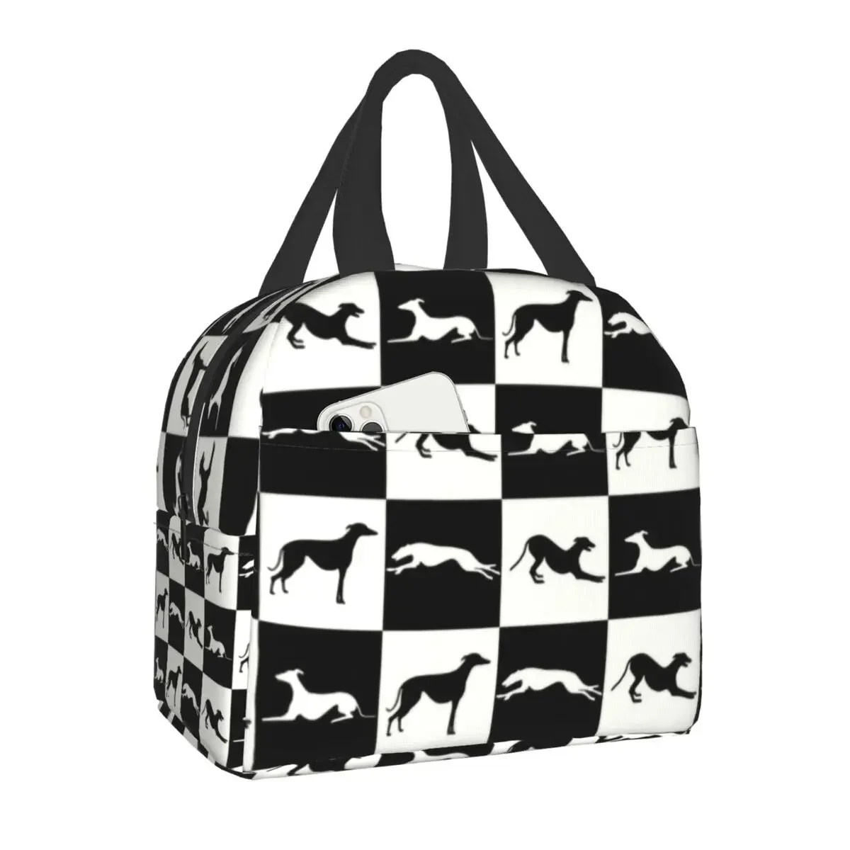 

Термоизолированная сумка для ланча Greyhound с изображением собаки, Портативный Ланч-контейнер для детей, школьников, детской комнаты