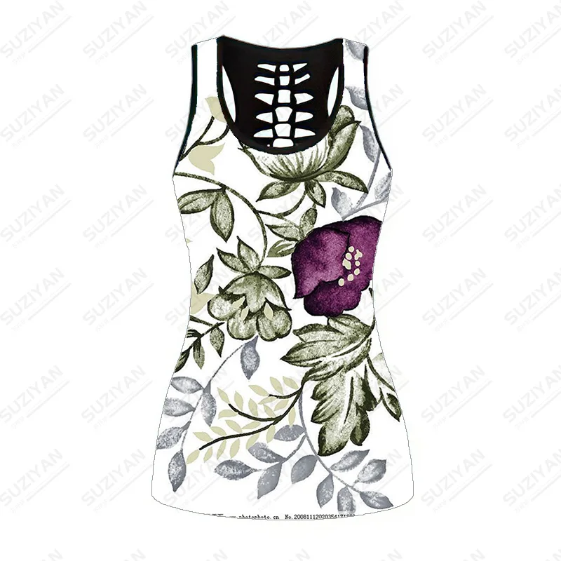 

Short Crop Top Yoga Top Cutout Vest Corset Tight Tank Top 3D Printing Fitness Womens Tops Yoga Clothes Tank Tops Tops Sports