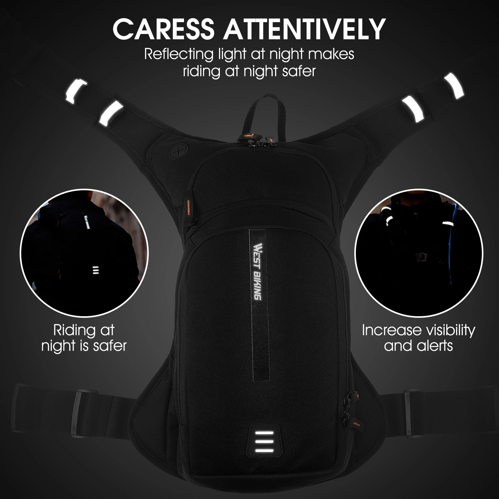 WEST BIKING 10L / 20L Увлажняющий рюкзак для велосипеда соответствует эргономичному