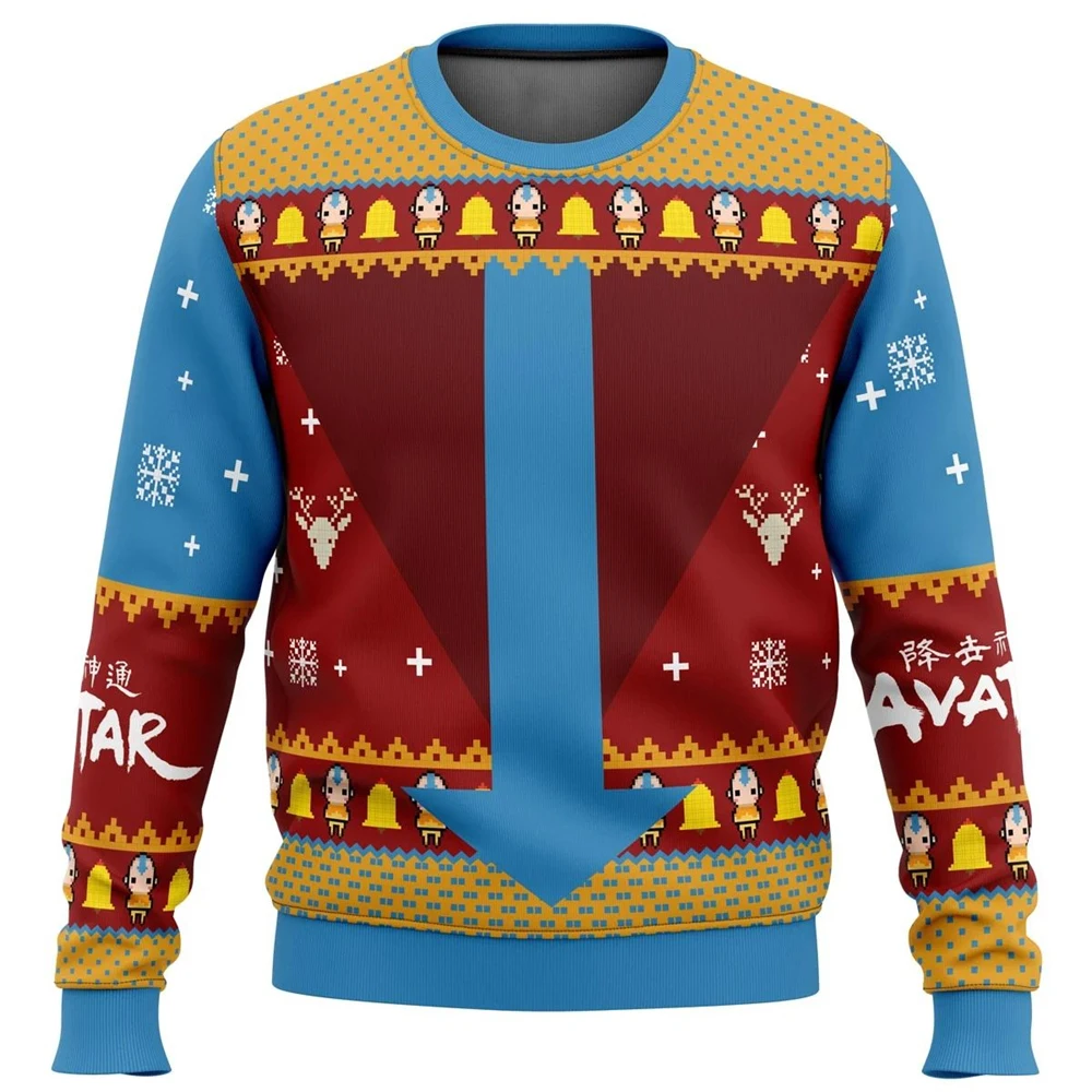 

Avatar the Last Airbender Christmas Time Ugly Christmas Sweater Christmas Sweater gift Santa Claus pullover men 3D Sweatshirt an