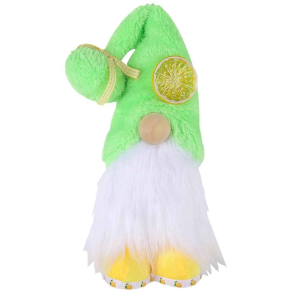 

Summer Lemon Plush Gnome Ornament Decorative Spring Decorations Day Desktop Decors House Home Gnomes