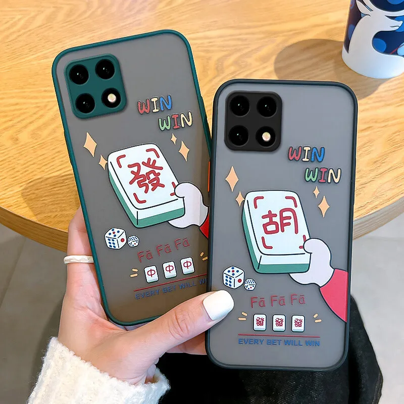 

NOHON Phone Case For VIVO Y11 Y15S Y19 Y20 Y50 Y51 Y52S Y53 Y66 Y67 Y70S Y71 Y72 Y73S Y85 Y91C Y93 Mahjong fortune back Cover