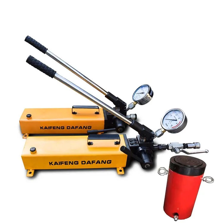 

700 bar hydraulic pump unit tank 20L bombas manual hydraulic pump with hydraulic cylinder 100 ton