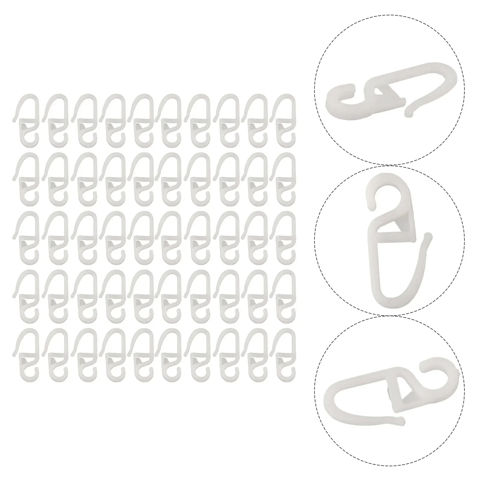 

Пластиковые крючки для штор 50 шт