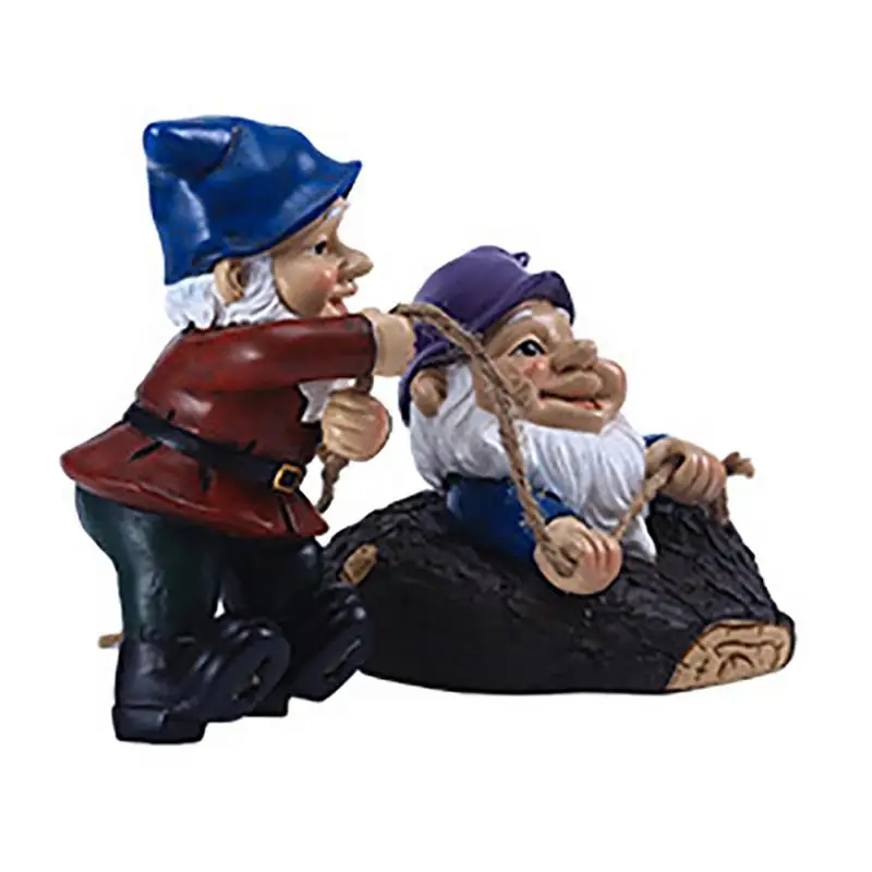 Tree Climbing Gnomes Gnomes Decorations For Yard Garden Gnomes Outdoor Tree Stump Decorations Tree Decor Outdoor Adorable