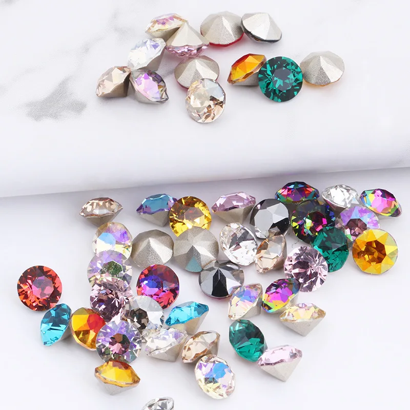 100 шт. ногти 33 выреза AB цвета блестящие круглые ювелирные изделия с кристаллами