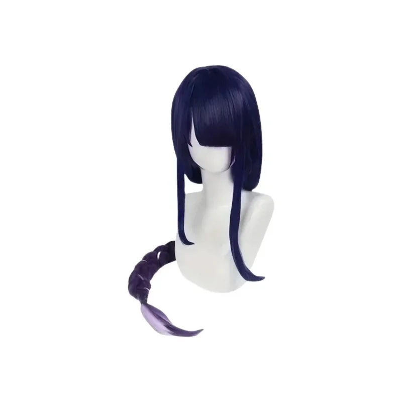 Аниме Genshin Impact Косплей Парик Raiden Ei Фиолетовый Длинные Толстые Витые Косы