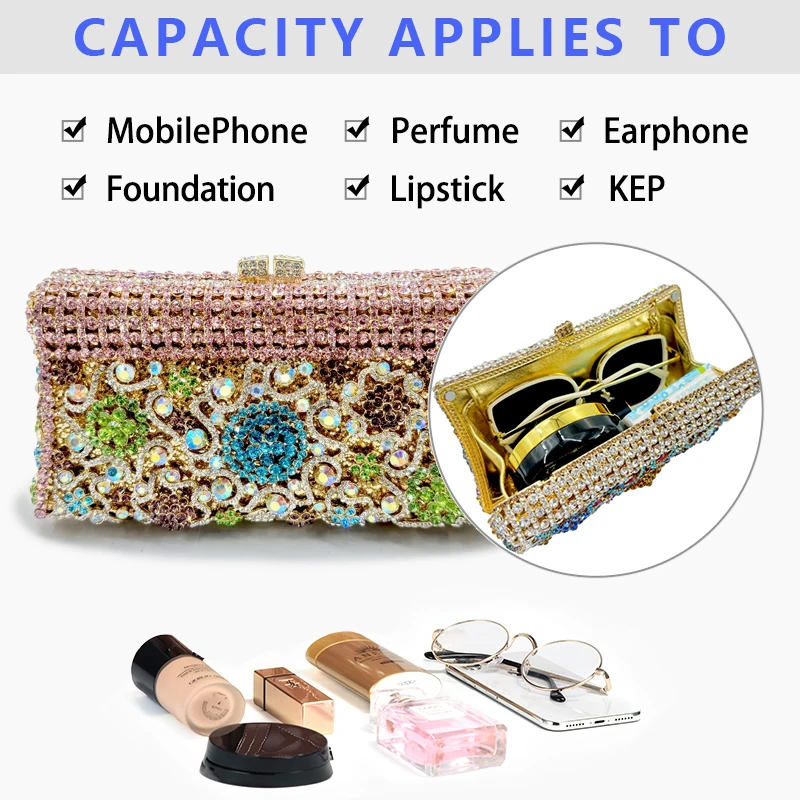 Новейший женский клатч с камнем для свадебной вечеринки рождественский подарок