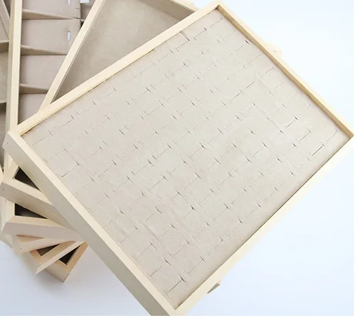 

Бархатный Квадратный Деревянный Лоток Для Демонстрации И Хранения Ювелирных Изделий: Колец, Браслетов, Ожерелий, Серег