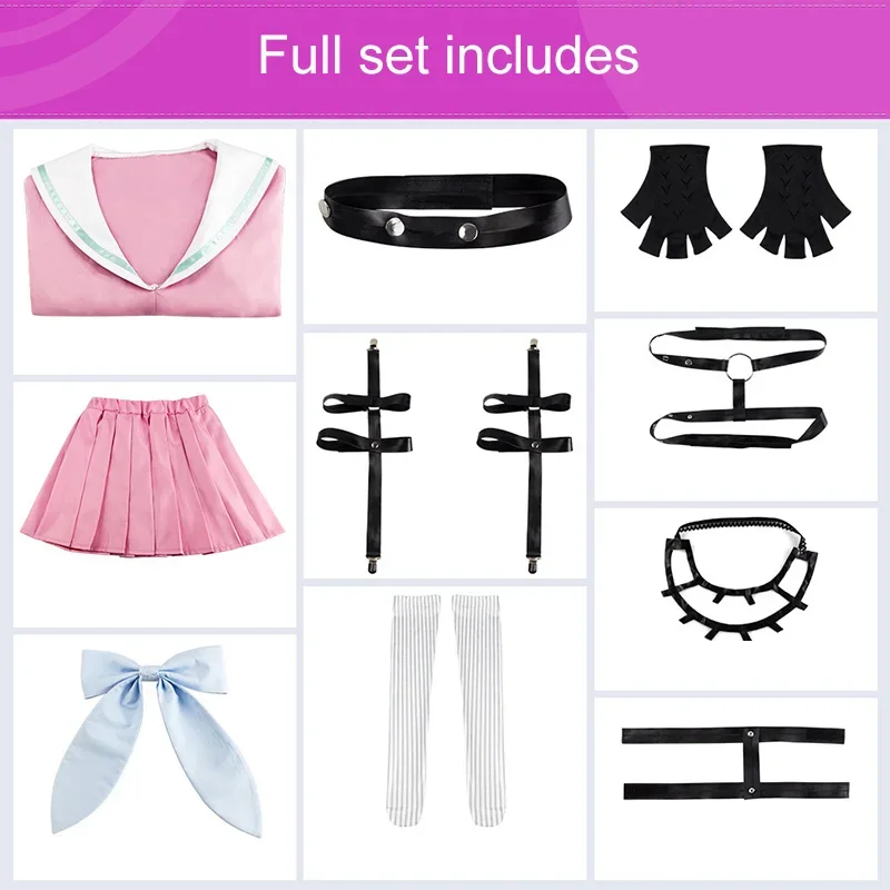 o mnie Iruma anime cosplay Danganronpa V3 przebranie na karnawał s peruka dziewczyny ubierają saior garnitur spódnica komplet kostiumów Halloween