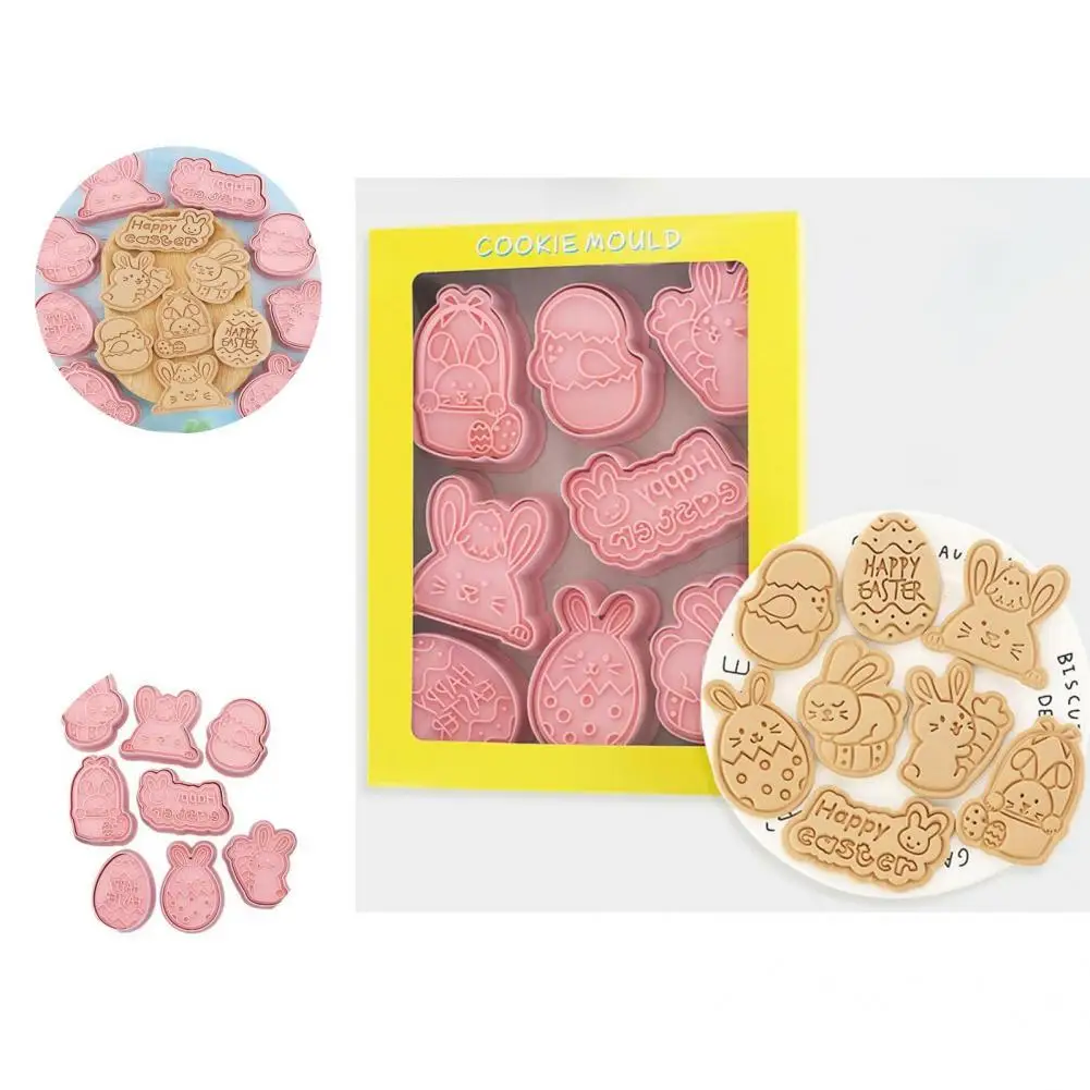 

1 Set Cookie Mould Stencils Rabbit Pattern Easter Biscuit Molds Sweet Pastry Cookie Mould Stencils