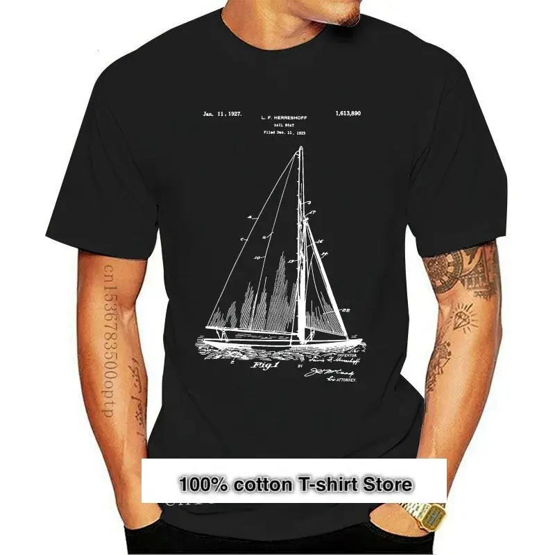 

New Sailboat T Shirt Herreshoff Sailboat T Shirt Sailboat Patent Sailing Gift For Sailor Nautical Gift Vintage Sail Boat P142