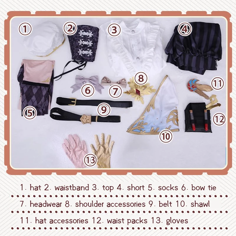 Новый костюм художника для игры Личность V Cos Эдгар валден Косплей золотой