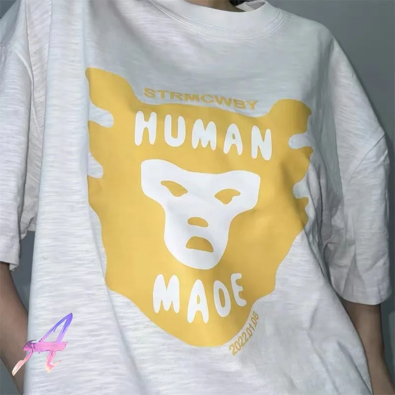 

Human Made T-shirts Cartoon Avatar Mask Monster Bamboo Cotton Humanmade T Shirt for Men Women