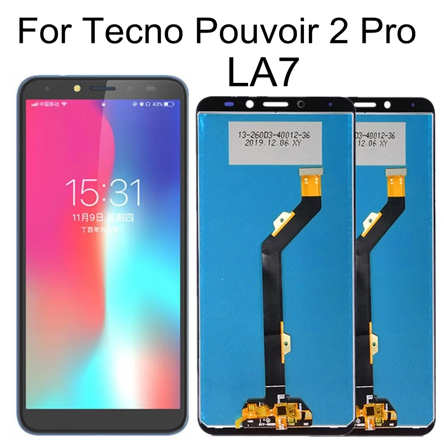 

6.0 LCD For Tecno Pouvoir 2 Pro LA7 LCD Display Touch Screen Digitizer Assembly Replacement For Pouvoir 2Pro LCD Display