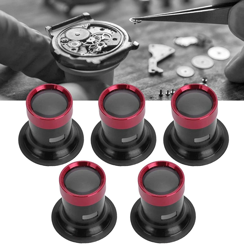 5 шт. увеличительное стекло 3X 5X 10X 15X 20X для глаз кольцо ювелирные изделия