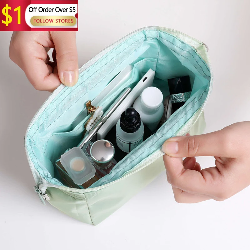 

Large-Capacity Travel Cosmetic Bag Ins Style Portable Women Cosmetic Bag Travel Pouch Makeup Organizer Toiletry Storage Cases