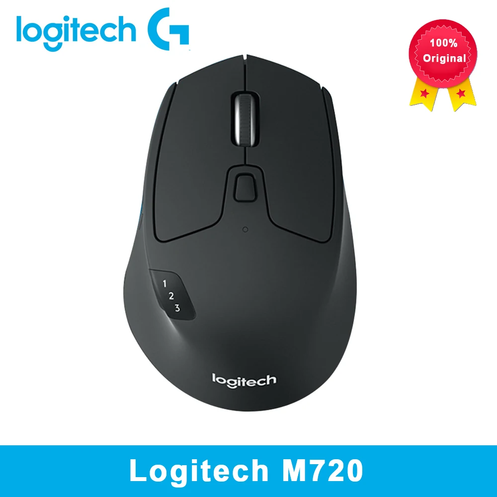 

Logitech M720 Wireless Mouse 2.4GHz Bluetooth 1000DPI Gaming Mice Unifying Dual Mode Multi-device Office Gaming Mouse for PC