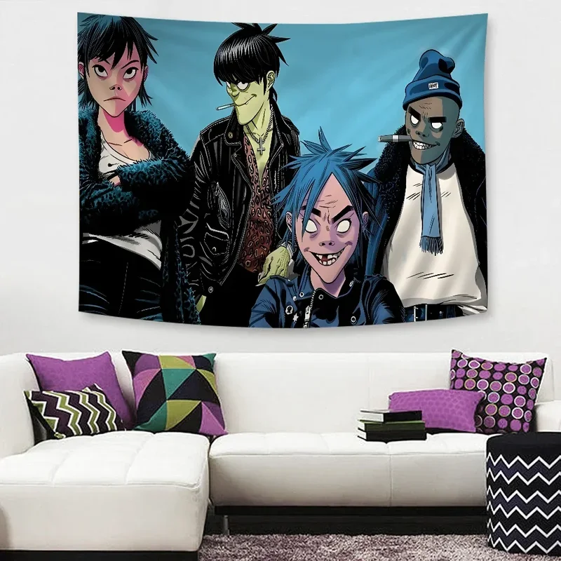 Настенные Ковры G-gorillaz в стиле хиппи искусство научная фантастика домашний декор