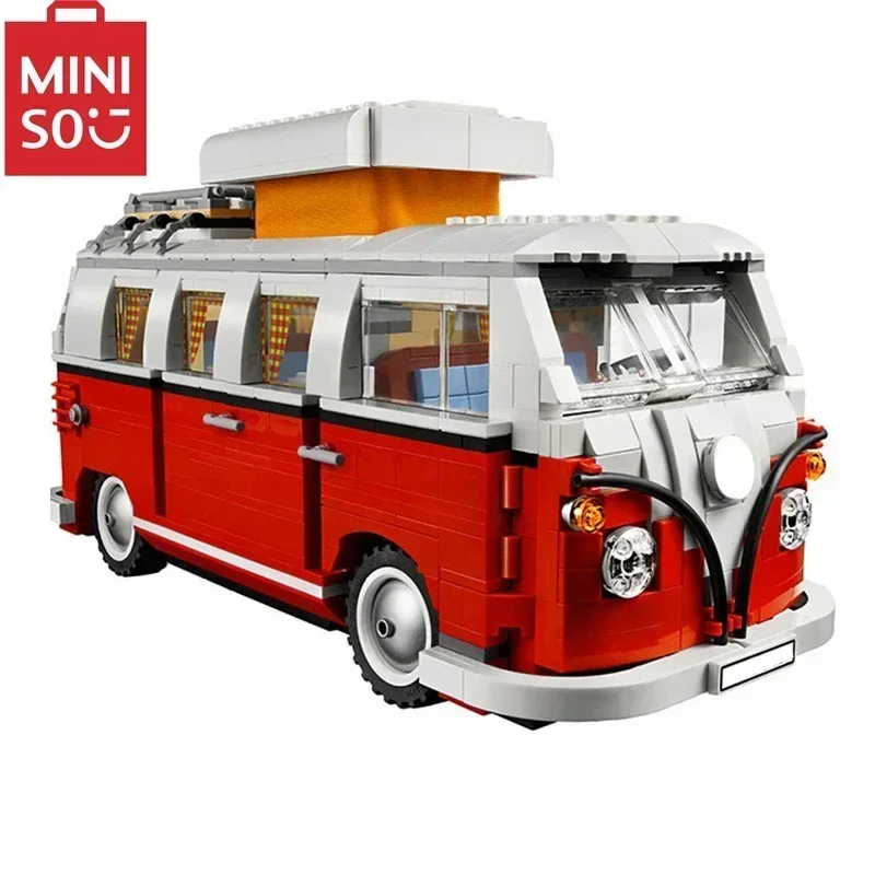 MINISO Disney Fiat 500 VW T1 Модель Кемпера 10220 Строительные Блоки Миниатюрные Медные