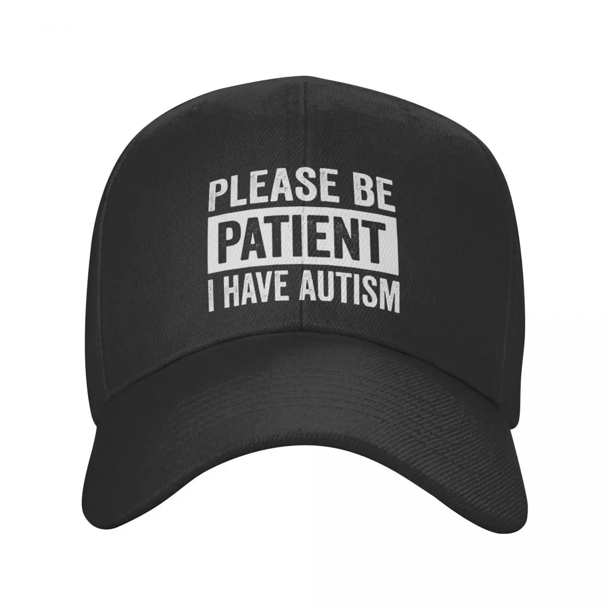 

Please Be Patient I Have Autism Letter Print Baseball Cap Sun Protection Adjustable Dad Hat Spring Snapback Hats Trucker Caps