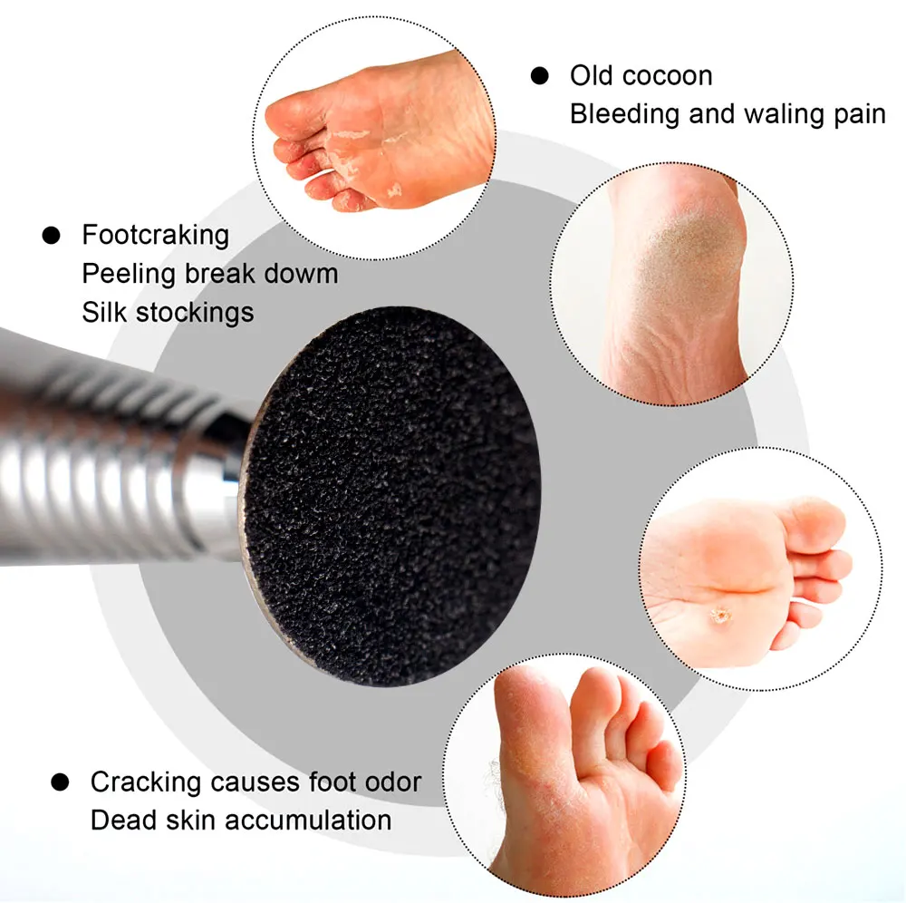 Replaceable Sanding Paper with Metal Disk Shaft Pedicure Tool Foot Dead Skin Remover Feet Care Salon Manicure Tools images - 6