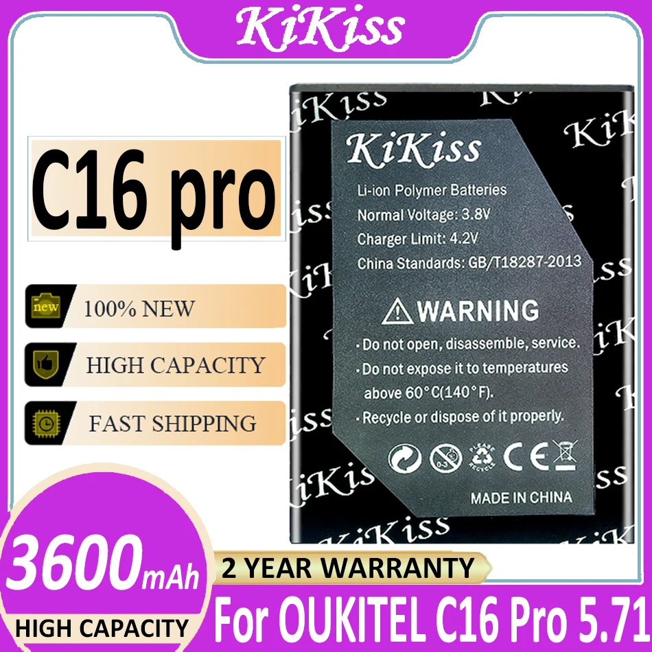 

Сменный аккумулятор 3600 мАч KiKiss C16pro для смартфона OUKITEL S68 / C16 Pro C16pro / S68