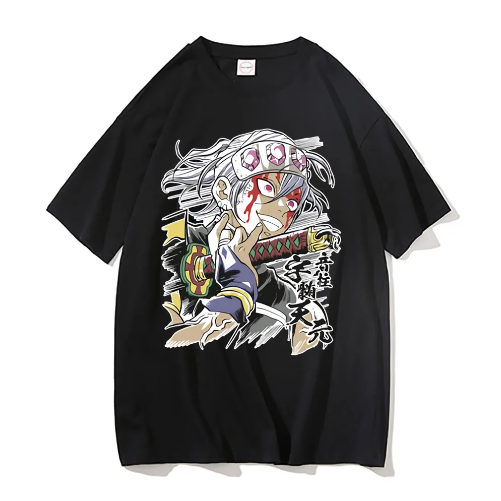 

Hot Sale Anime Demon Slayer Uzui Tengen Printed T Shirt Short Sleeve Hip Hop Tees Summer Men Women Fashion Loose Tshirt Man Tops