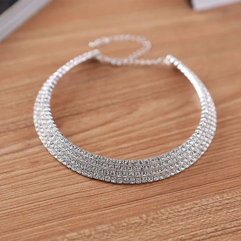 Корейский стиль новое свадебное ожерелье с бриллиантами для невесты серьги