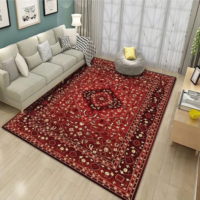 

Living Room Carpet Anti Fouling Coffee Table Blanket Modern Fashion Living Room Carpets Persian Style Bedroom Room Carpets